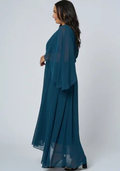 Electric Chemistry Cape Maxi Dress