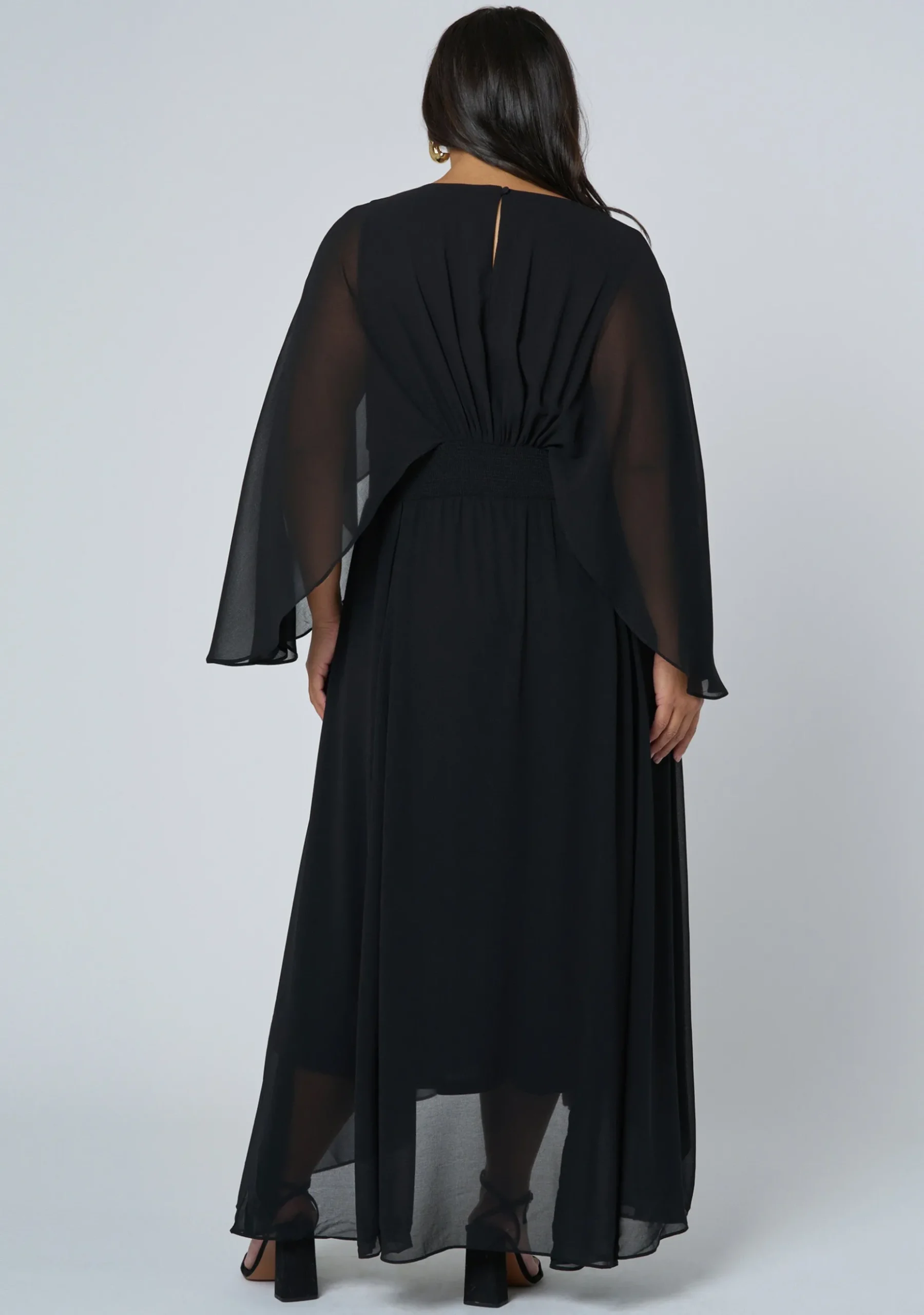 Electric Chemistry Cape Maxi Dress