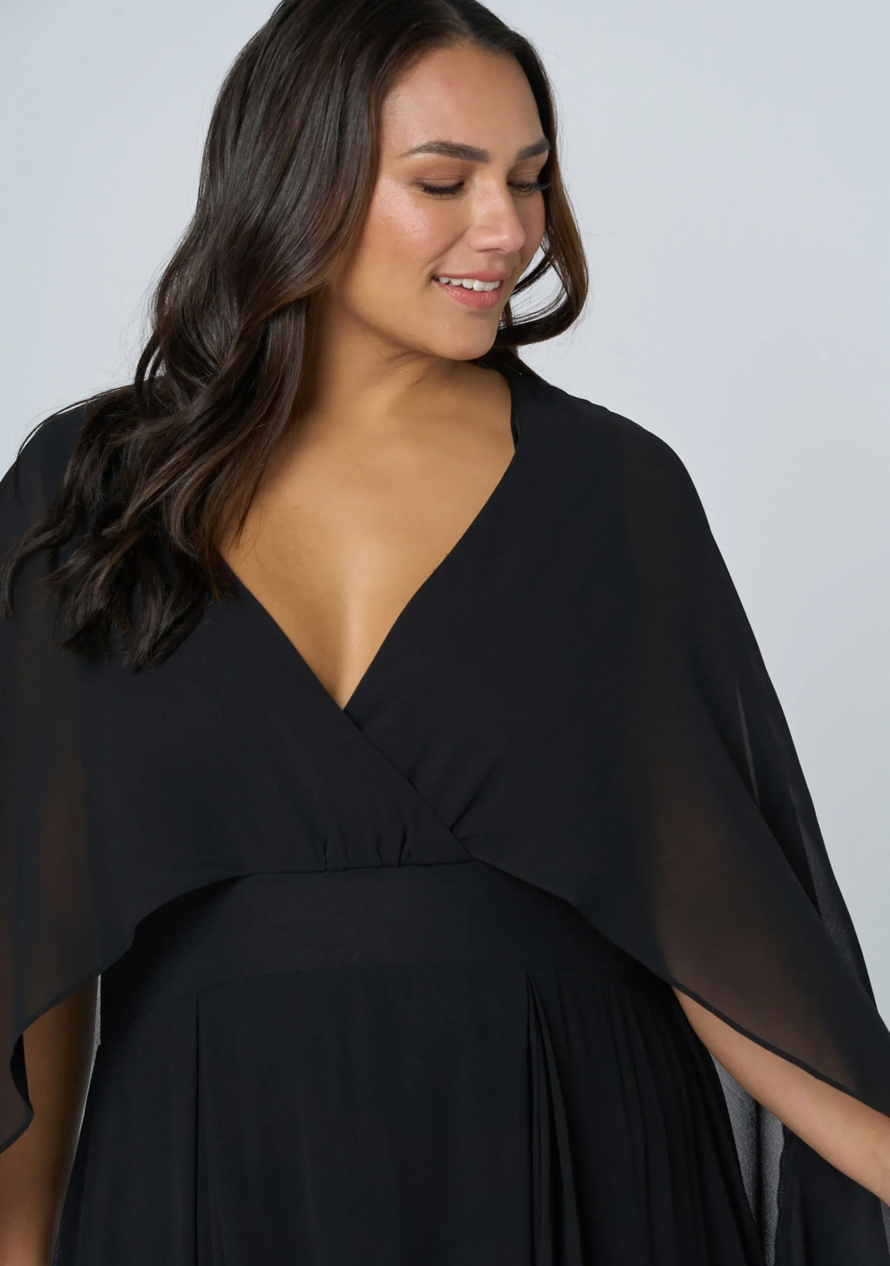Electric Chemistry Cape Maxi Dress