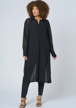 Electric Voltage Maxi Shirt Dress