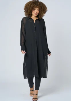 Electric Voltage Maxi Shirt Dress