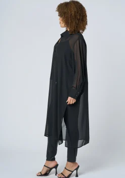 Electric Voltage Maxi Shirt Dress
