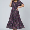 Ella Asymmetric Midi Dress