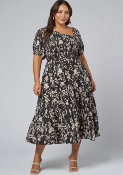 Ella Asymmetric Midi Dress
