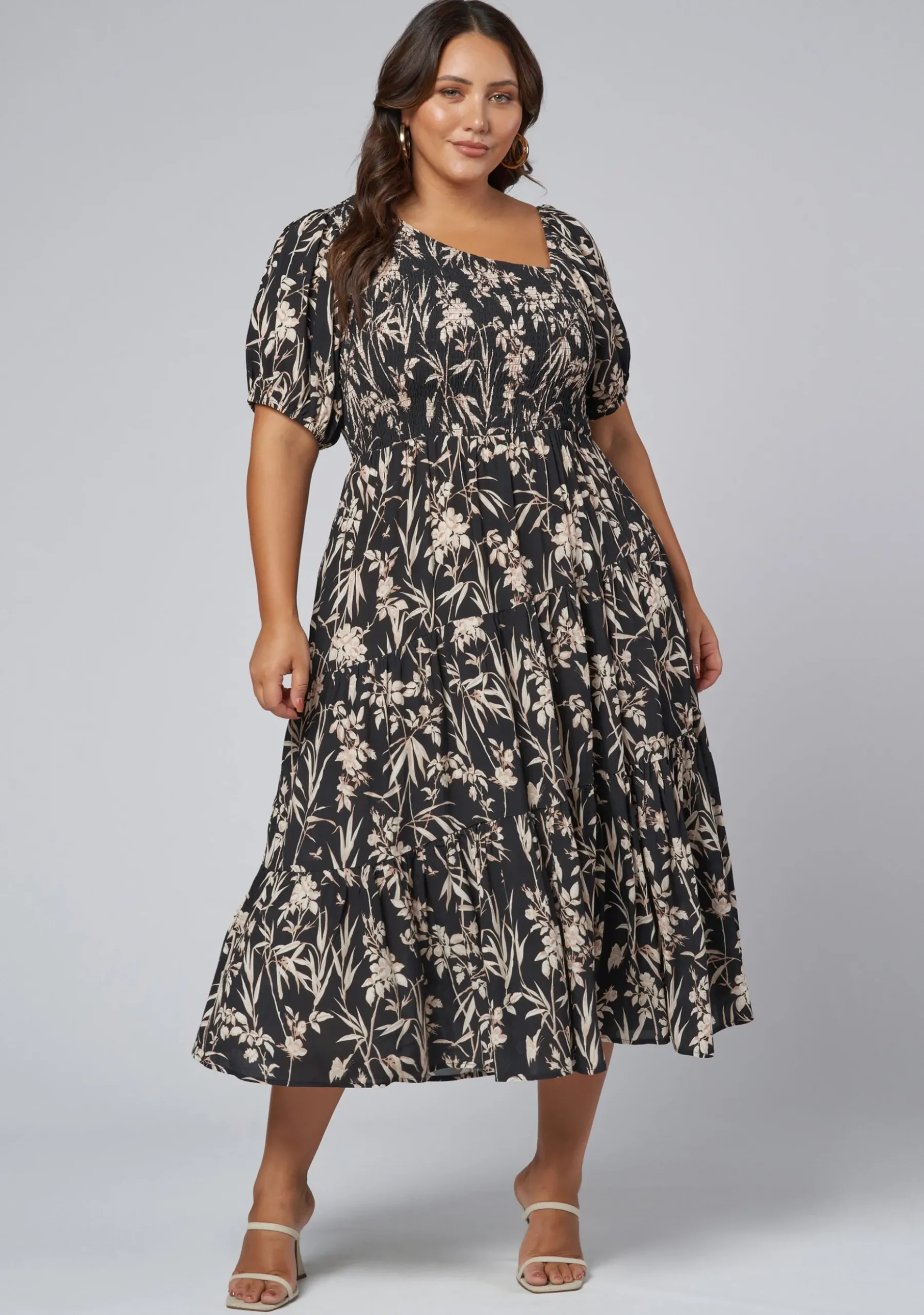 Ella Asymmetric Midi Dress