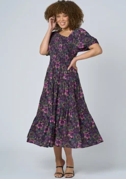 Ella Asymmetric Midi Dress