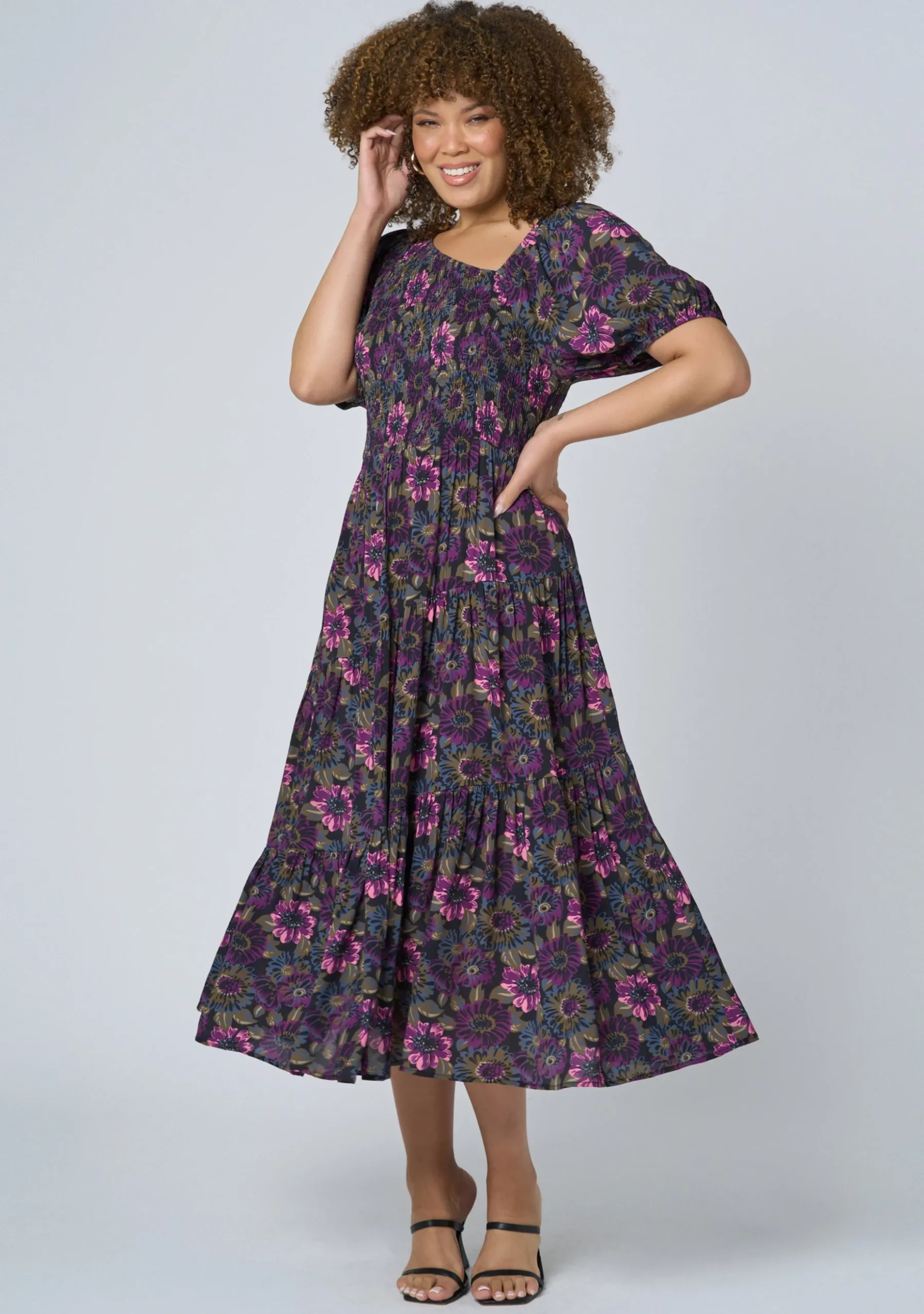 Ella Asymmetric Midi Dress