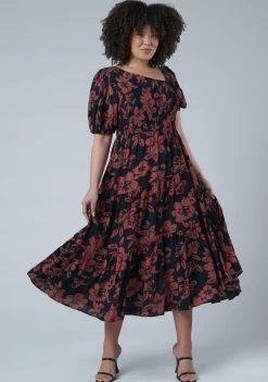 Ella Asymmetric Midi Dress