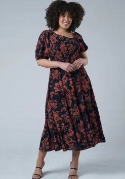 Ella Asymmetric Midi Dress