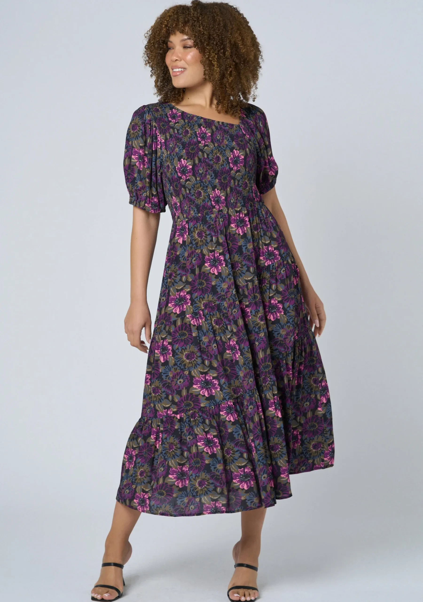 Ella Asymmetric Midi Dress
