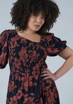 Ella Asymmetric Midi Dress