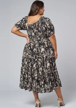 Ella Asymmetric Midi Dress