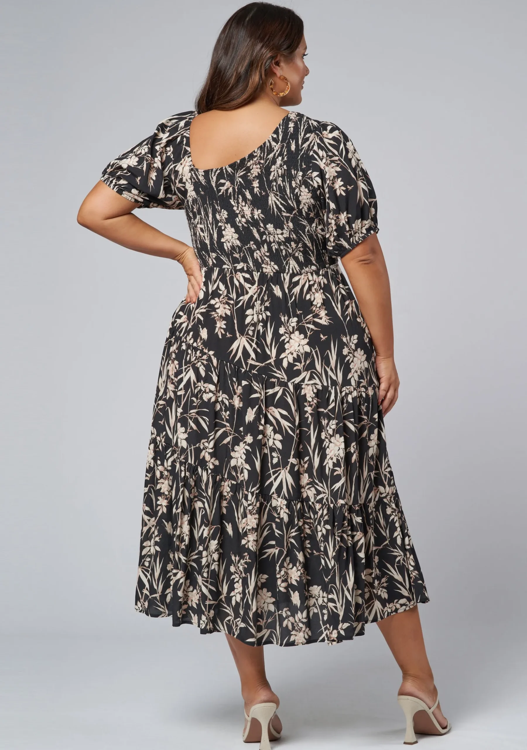 Ella Asymmetric Midi Dress