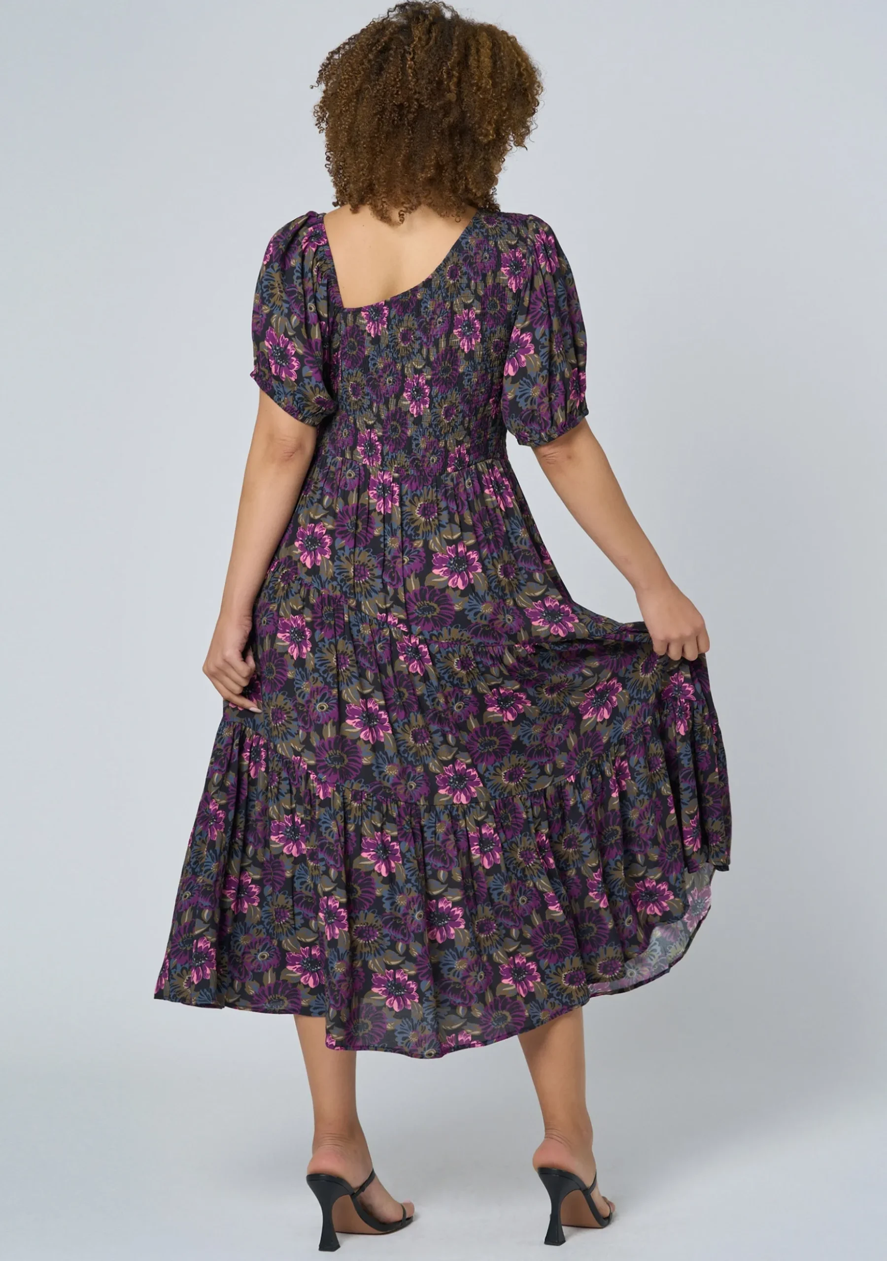 Ella Asymmetric Midi Dress