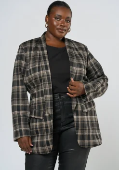 Estelle Check Ponte Jacket