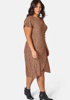 Eva Printed Wrap Dress