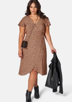 Eva Printed Wrap Dress