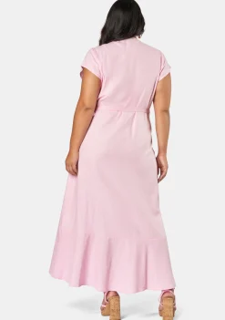 Fake Love Linen Wrap Dress