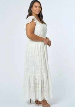 Florence Embroidered Lace Maxi Dress