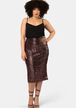 Foolish Sequin Midi Skirt
