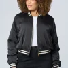 Force Of Nature Satin Bomber