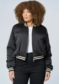 Force Of Nature Satin Bomber