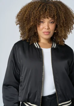 Force Of Nature Satin Bomber