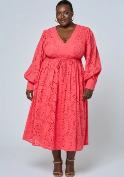 Gabrielle Broderie Midi Dress