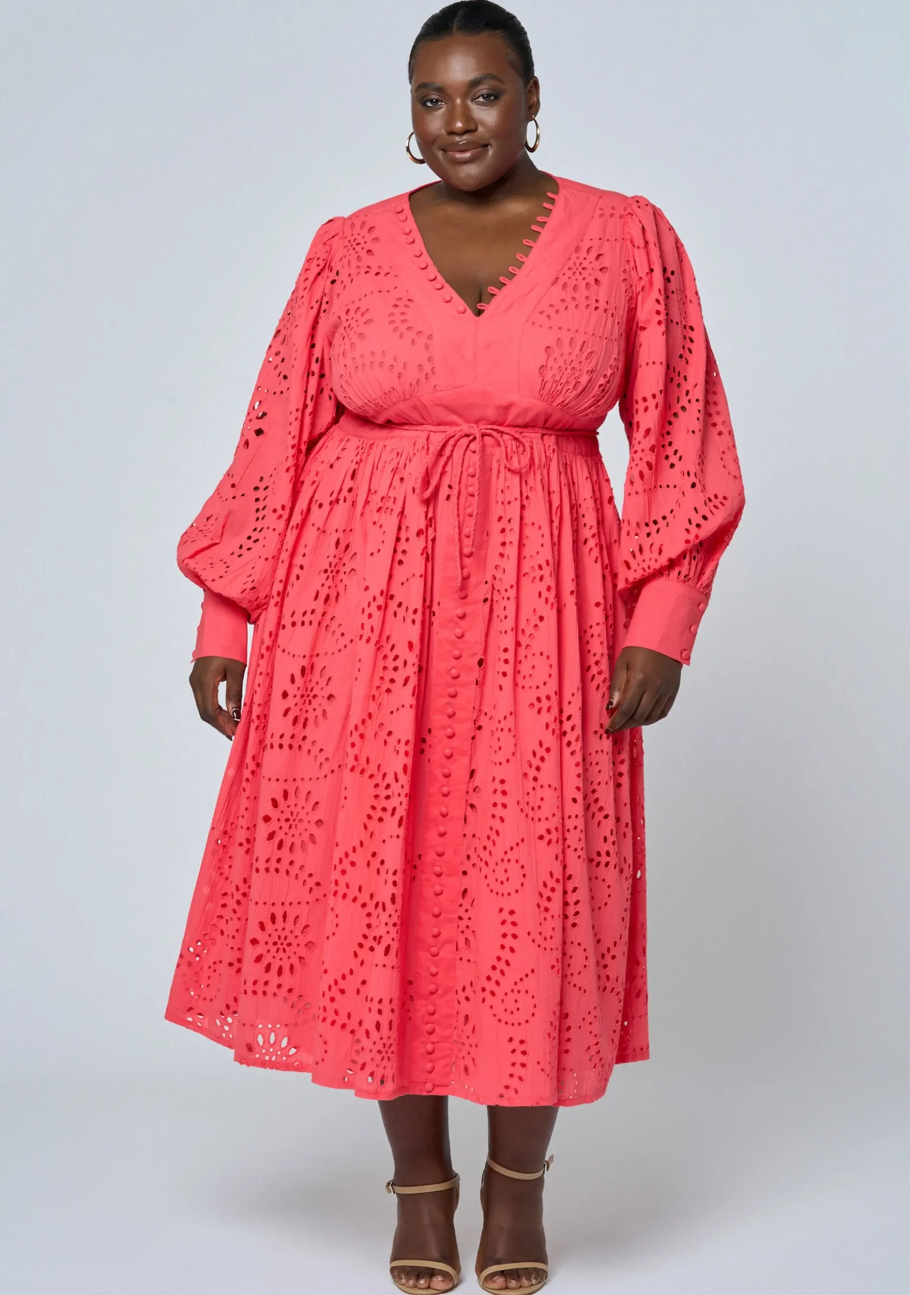 Gabrielle Broderie Midi Dress