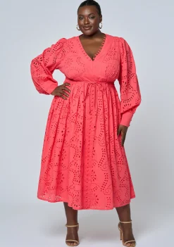 Gabrielle Broderie Midi Dress