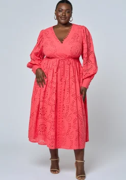 Gabrielle Broderie Midi Dress