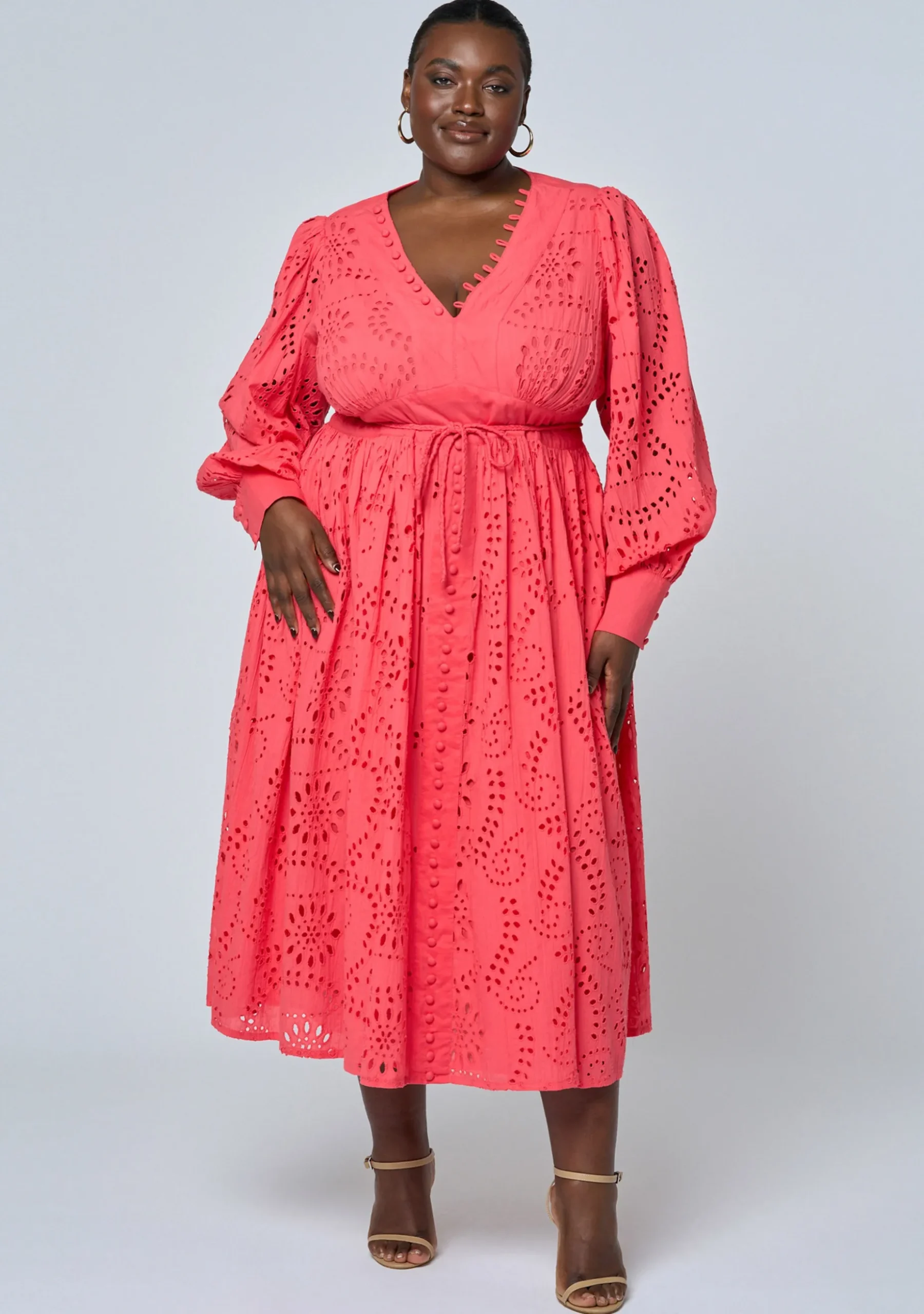 Gabrielle Broderie Midi Dress