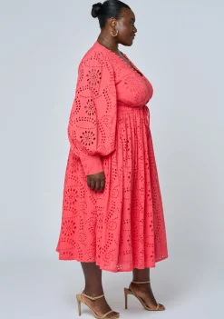 Gabrielle Broderie Midi Dress