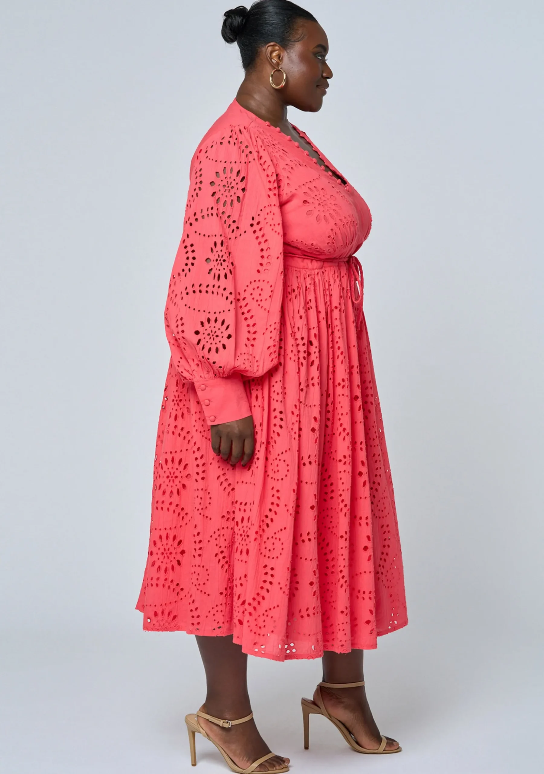 Gabrielle Broderie Midi Dress
