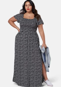 Getting Down Print Maxi Dress