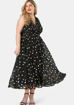 Gift Of Gold Spot Maxi Dress