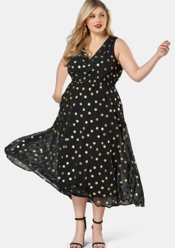 Gift Of Gold Spot Maxi Dress