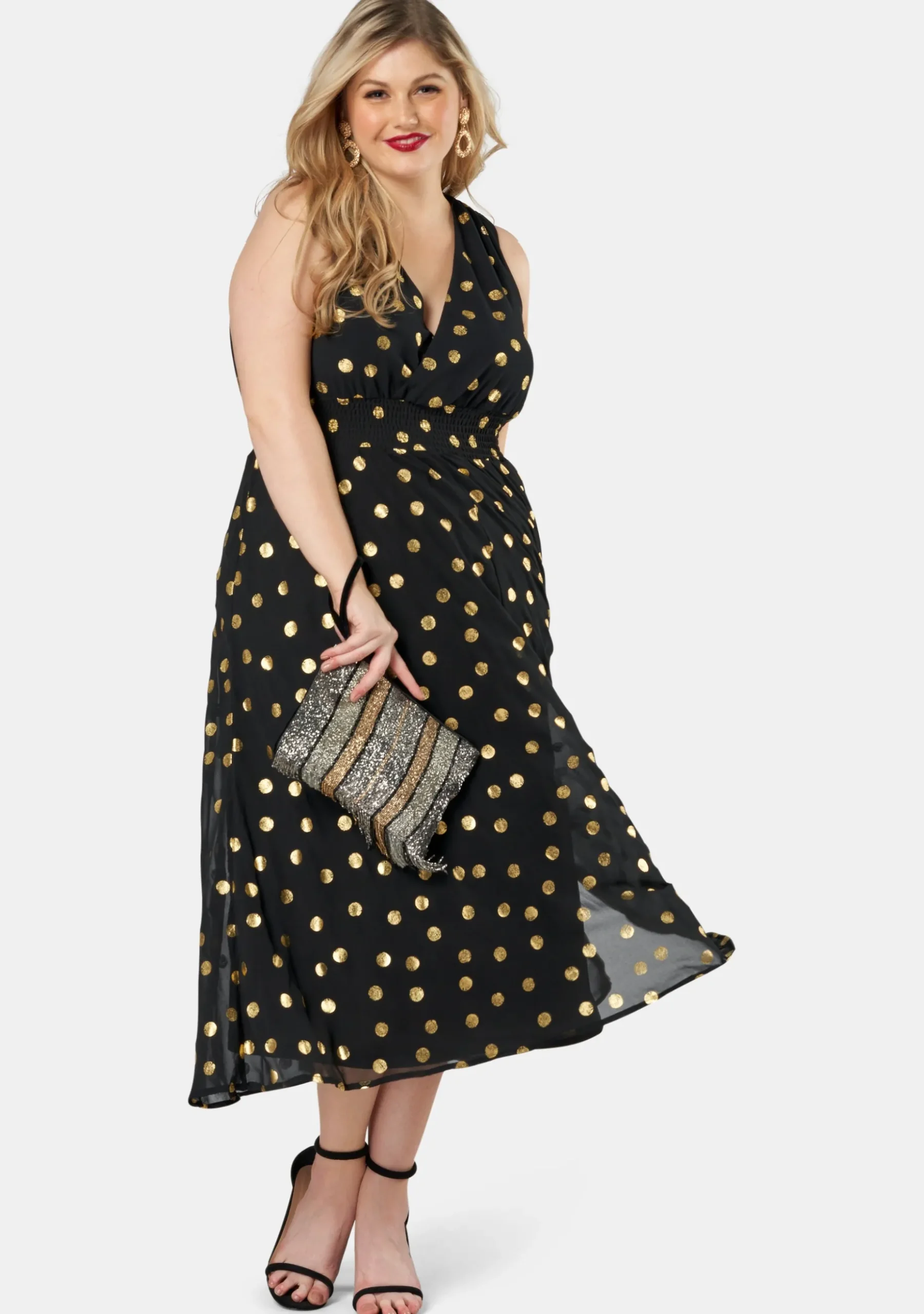 Gift Of Gold Spot Maxi Dress