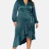 Girl Crush Satin Wrap Dress