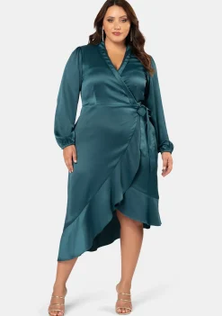 Girl Crush Satin Wrap Dress