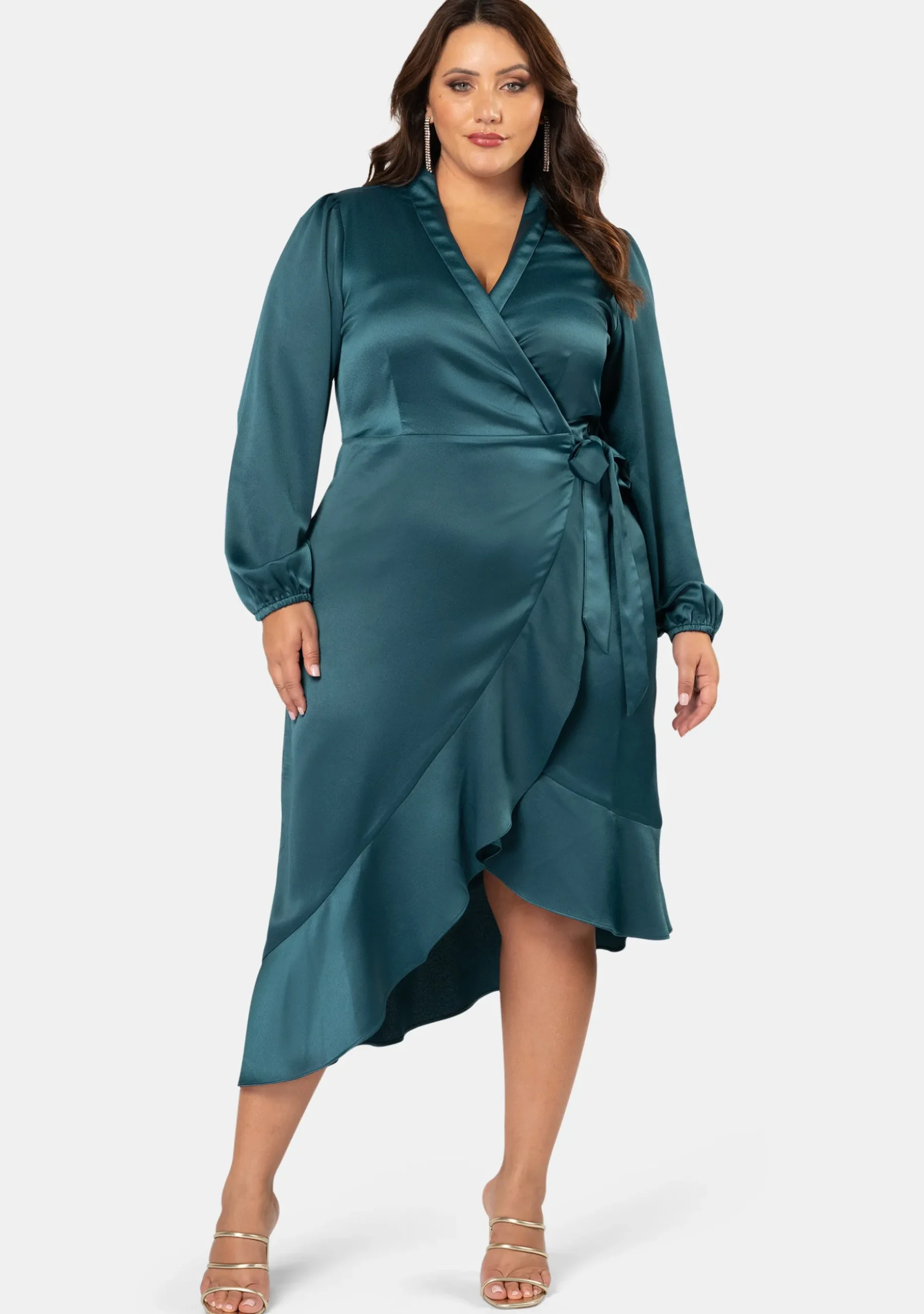 Girl Crush Satin Wrap Dress