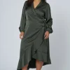 Girl Crush Satin Wrap Dress