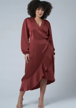 Girl Crush Satin Wrap Dress