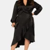 Girl Crush Satin Wrap Dress