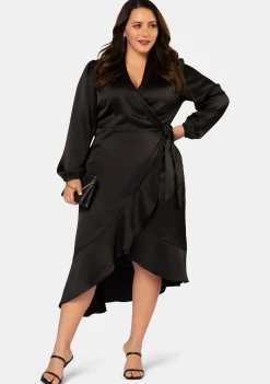 Girl Crush Satin Wrap Dress