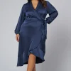 Girl Crush Satin Wrap Dress