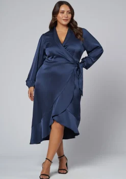 Girl Crush Satin Wrap Dress