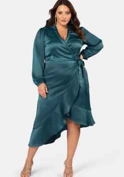 Girl Crush Satin Wrap Dress