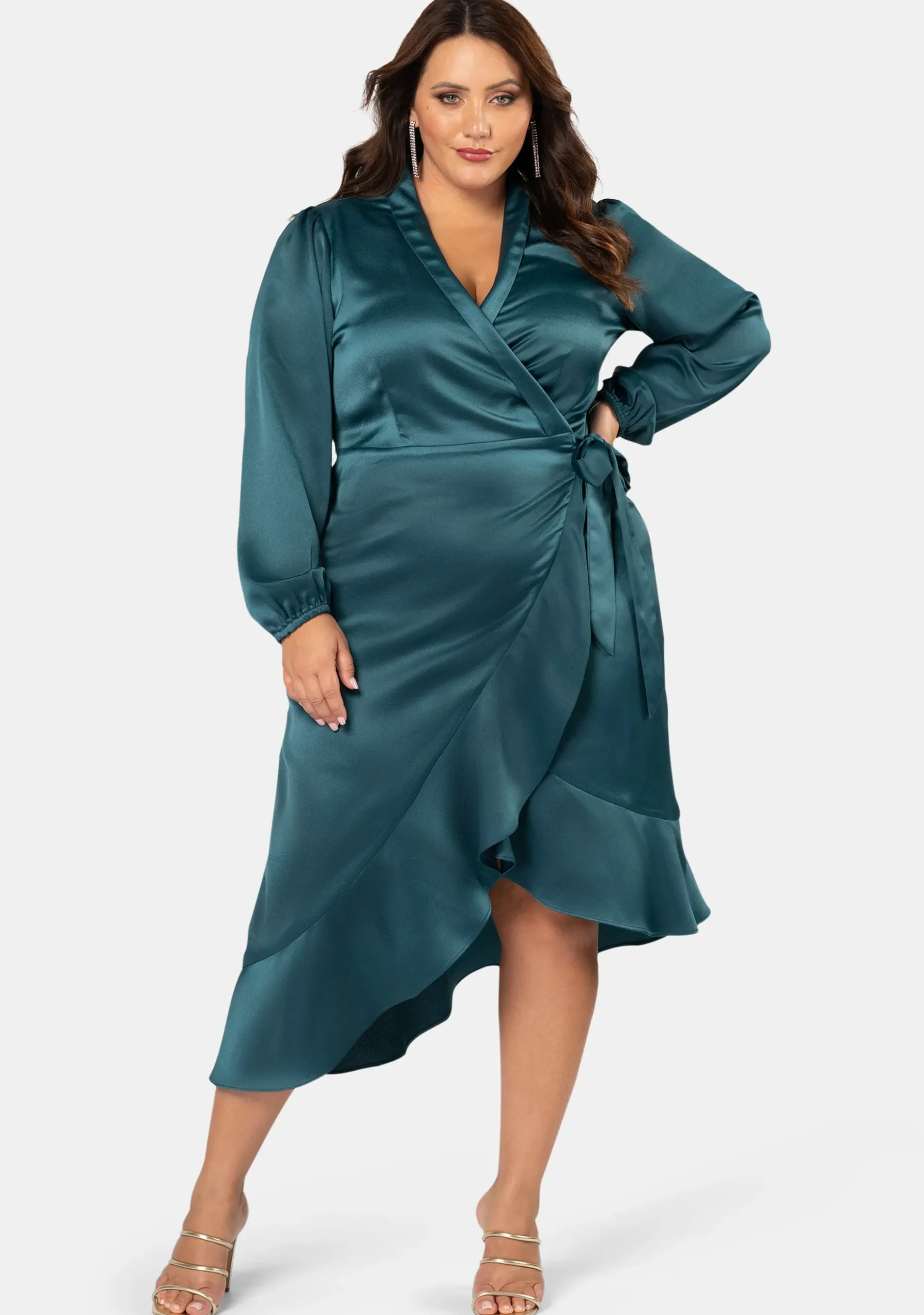 Girl Crush Satin Wrap Dress