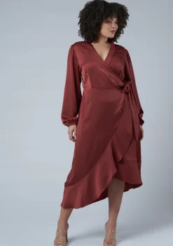 Girl Crush Satin Wrap Dress